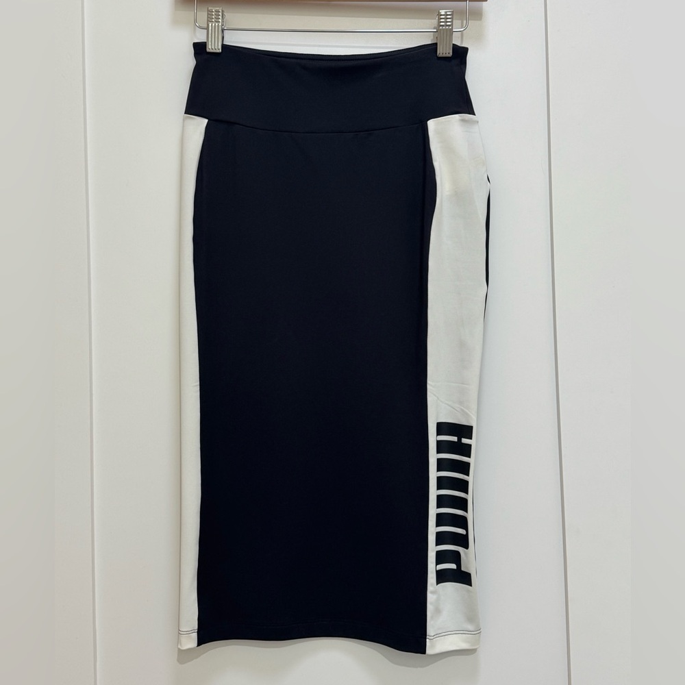 Black Puma Midi Skirt (size s)